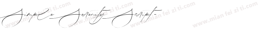 Simple Serenity Script字体转换